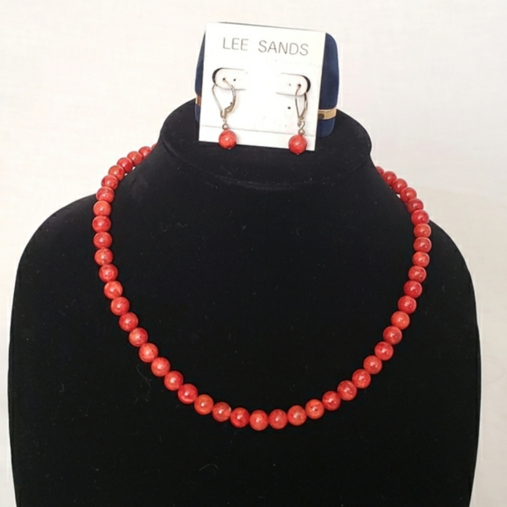 Beaded Necklace and Earings Set